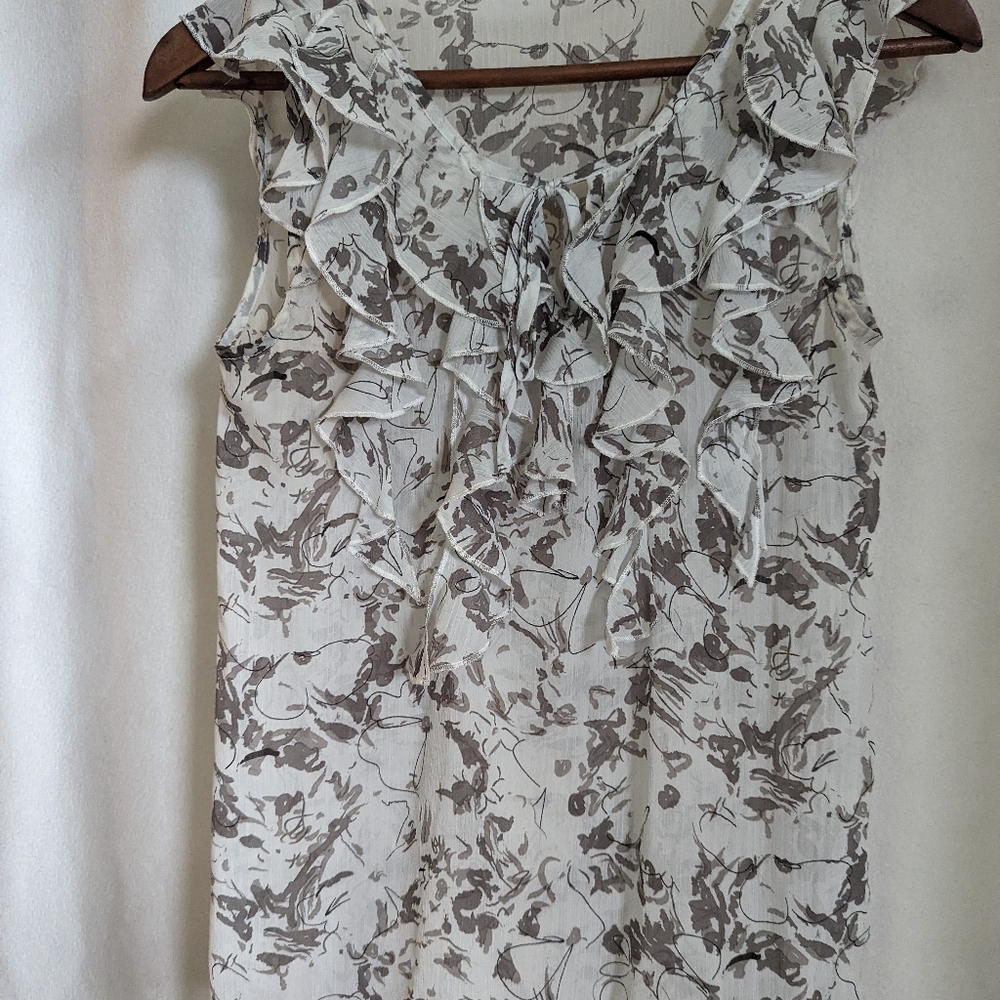 Sheer ruffled blouse